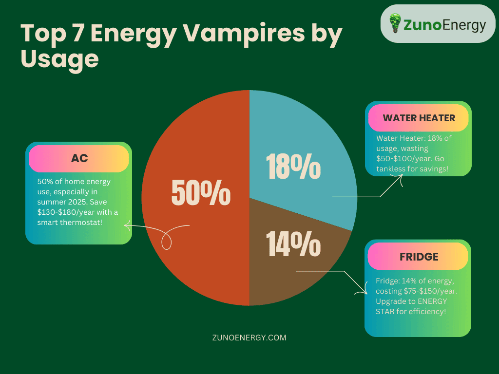 Top 7 Energy Vampires by Usage Top 7 Energy Vampires by Usage